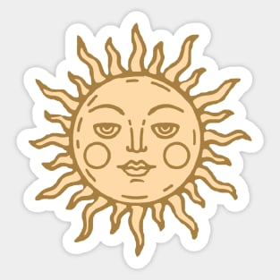 Gold Sun Sticker